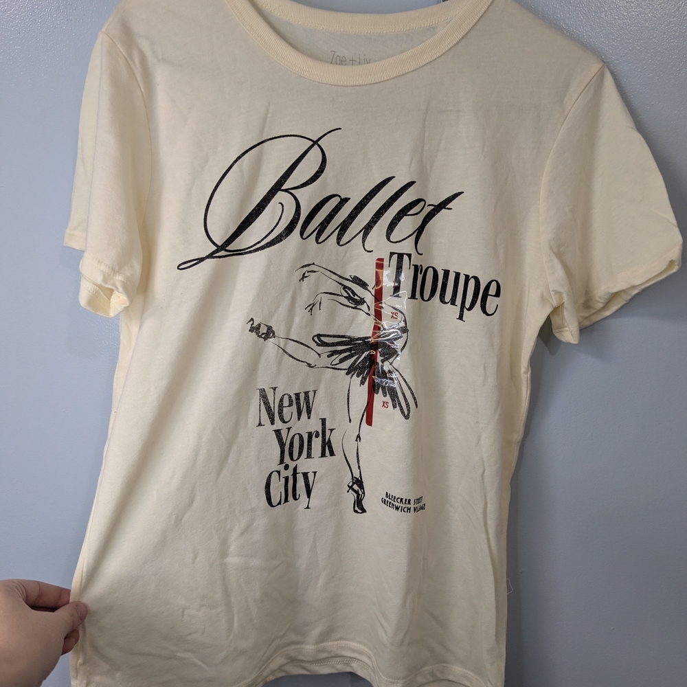 Zoe + Liv Cream  Ballet Troupe Graphic Tee